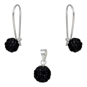 Conjunto Esfera Cristales Negro
