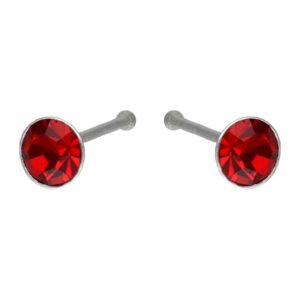 Piercing Circón Rubí 3 mm Joyas de Plata Fina