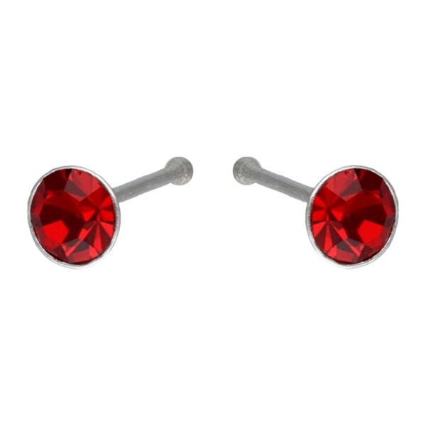 Piercing Circón Rubí 3 mm Joyas de Plata Fina