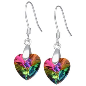 Aro Corazón Cristal Hecho con Swarovski Tornasol