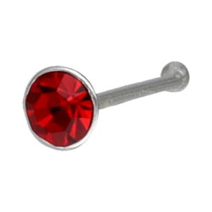 Piercing Circón Rubí 3 mm  Valor Por Unidad