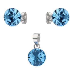 Conjunto Hecho con Cristal Swarovski Celeste