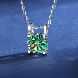 Colgante 1 quilate Moissanite collar certificado GRA