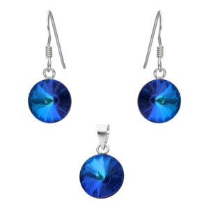 Conjunto Hecho con Cristal Swarovski Azul
