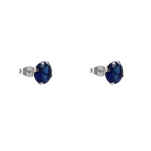 Aro circón diámetro: 5mm color azul Plata 925