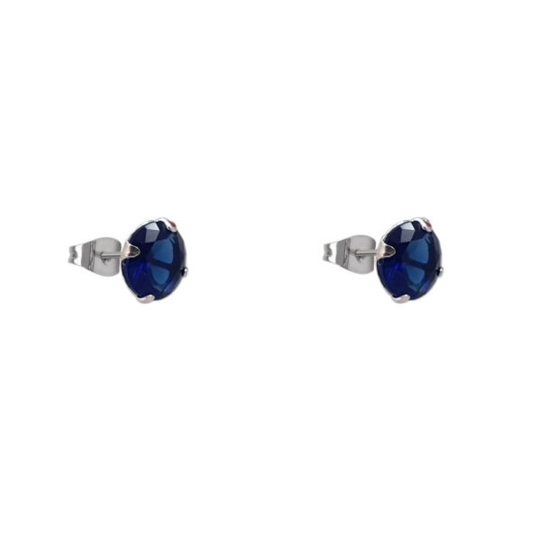 Aro circón diámetro: 5mm color azul Plata 925