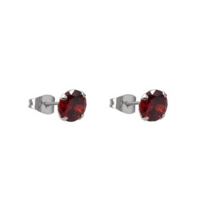 Aro circón diámetro: 5mm color rojo Plata 925