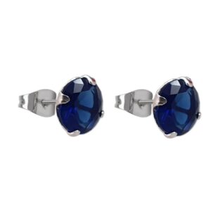 Aro circón diámetro: 7mm color azul Plata 925