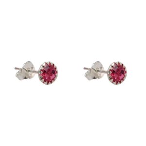 Aro circón rosado diámetro: 0,4mm Plata 925