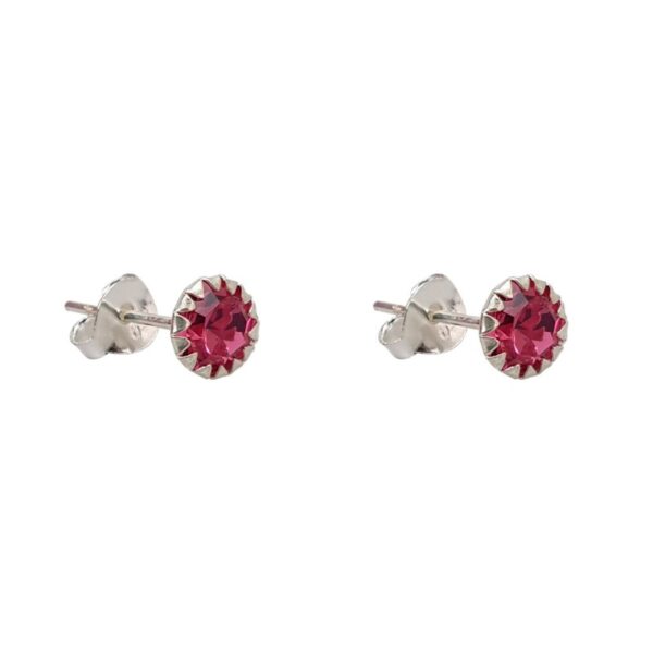 Aro circón rosado diámetro: 0,4mm Plata 925
