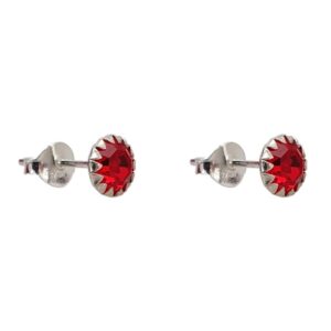 Aro circón rojo diametro:0,5mm Plata 925