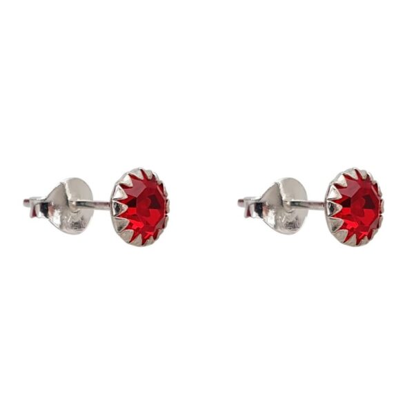 Aro circón rojo diametro:0,5mm Plata 925