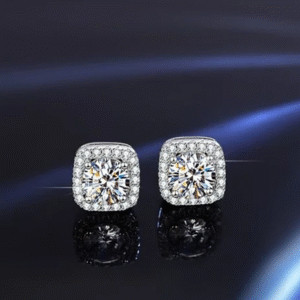 Pendientes de Tuerca. Plata de Ley 925 con Piedra de Circon