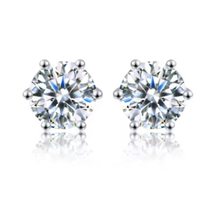 Pendientes de moissanita joyería de boda chapada en oro de plata de ley 925,