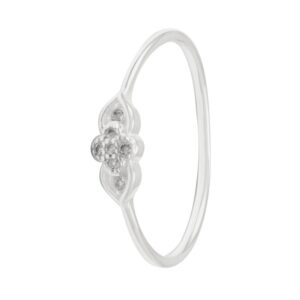 Anillo corazones unidos con circón plata 925
