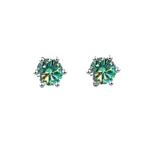 Pendientes de circón de 18K para mujer, aretes chapados en plata de ley S925