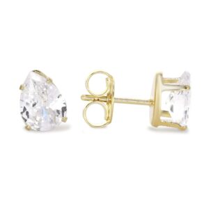 Aros Enchapados en Oro Estilo Gota