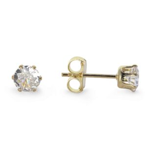 Aros Enchapados en Oro Estilo Punto de Luz 5mm