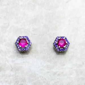 Pendiente De Plata 925 Hexágono geométrico