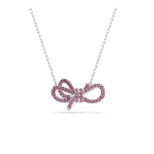 Colgante Lifelong Bow, Lazo, Rosa, Acabado en rodio