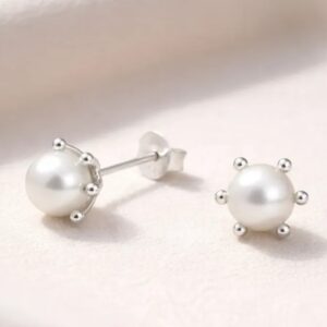 Aros de plata 925 con perla cultivada