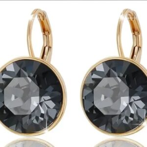 Pendiente cristal Austriaco enchapado en oro 18 k
