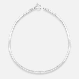 Pulsera de Cinta plata de 19cm