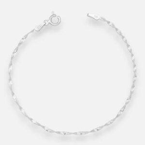 Pulsera espiral de plata 16cm